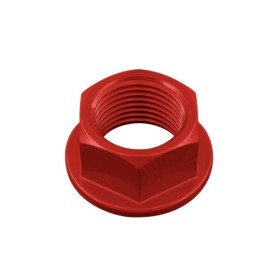 Écrou d'axe de bras oscillant/de roue arrière LIGHTECH M18x1,5 alu rouge