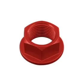 Écrou d'axe de bras oscillant/de roue arrière LIGHTECH M18x1,5 alu rouge