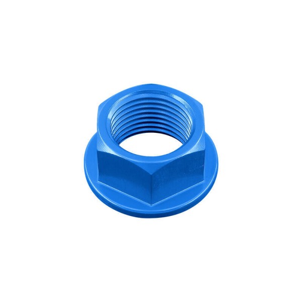 Écrou d'axe de bras oscillant/de roue arrière LIGHTECH M18x1,5 alu cobalt