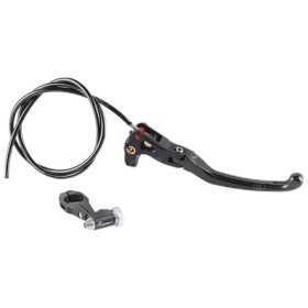 Levier de frein repliable/réglable LIGHTEC Alien alu inserts caoutchouc noir - LEVS128K