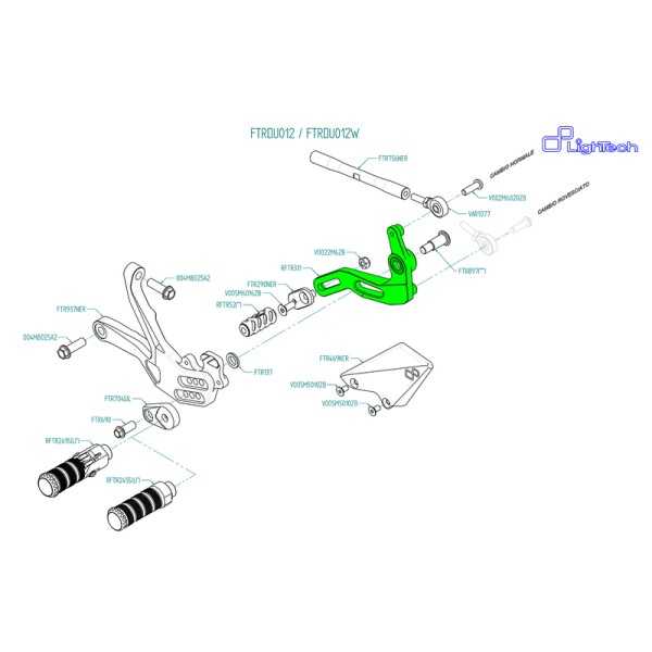 Ensemble de levier de vitesse LIGHTECH - FTRDU012 / FTRDU012W