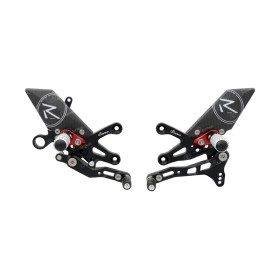Commandes reculées réglables/repliables LIGHTECH Racing sélection standard noir/rouge Aprilia RSV4