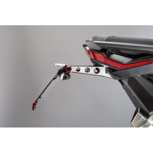 Support de plaque réglable LIGHTECH noir Honda X-Adv