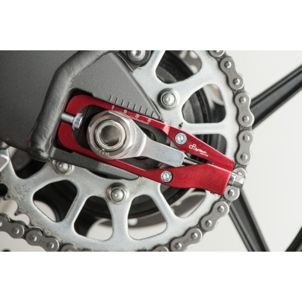 Tendeur de chaine LIGHTECH rouge Kawasaki ZX6R - TEKA005ROS