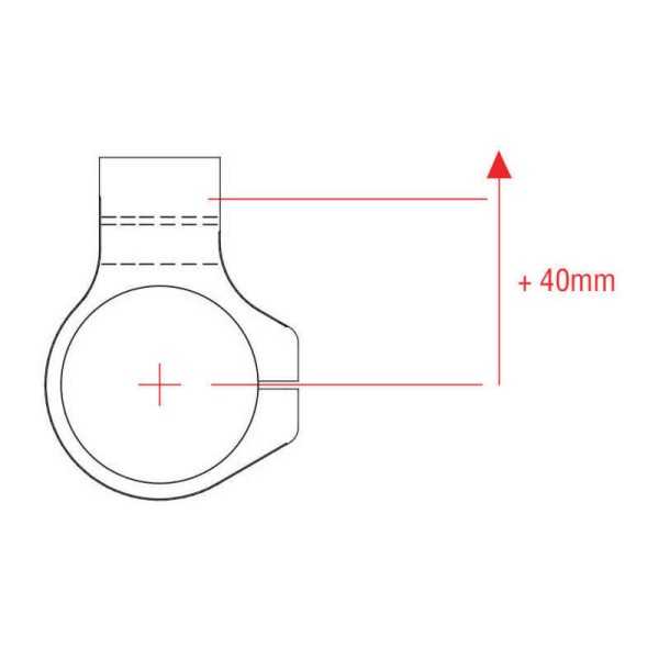 Bracelets de guidon LIGHTECH Ø53mm hauteur +0mm déport +40mm/10°