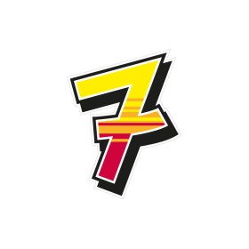 Jeu de 2 stickers \"7\" MALOSSI Enko 4 - 14,9X19,5 cm