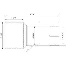 Tube de raccordement MIVV 55 > 38 mm