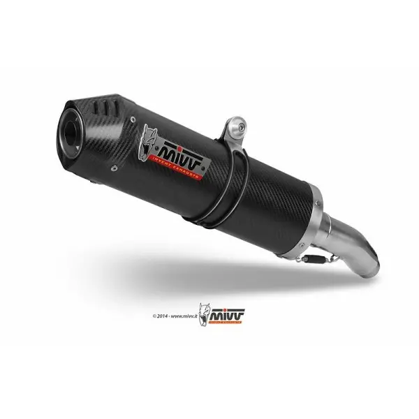 Silencieux double MIVV Oval Carbon Cap carbone Yamaha XT660 X/R/Z