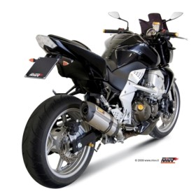 Silencieux MIVV Suono inox brossé noir/casquette carbone Kawasaki Z750