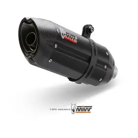 Silencieux MIVV Suono inox brossé noir/casquette carbone Suzuki