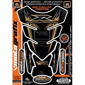 Protection de réservoir MOTOGRAFIX 4pcs noir/or Yamaha