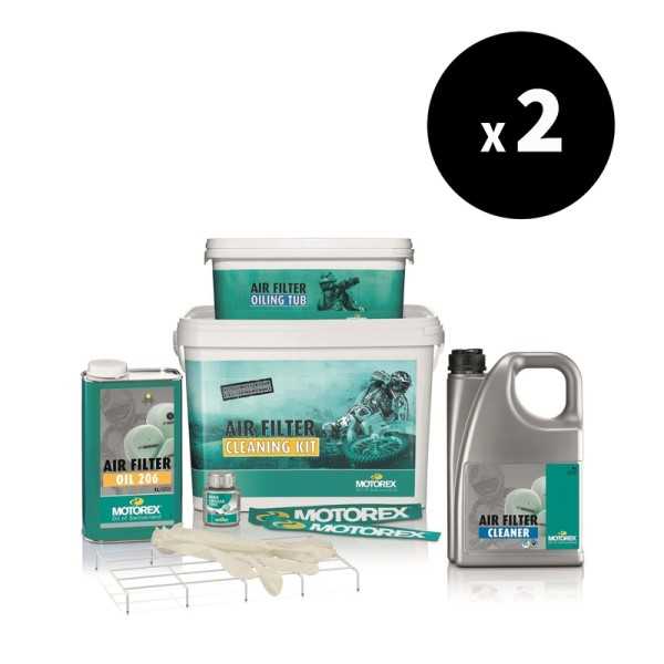 Kit d\'entretien complet pour filtres à air MOTOREX x2