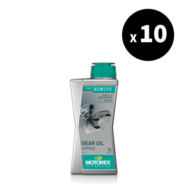 Huile de boîte de vitesse MOTOREX Hypoid - 80W90 10x1L