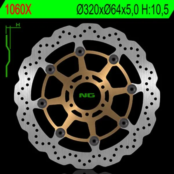 Disque de frein NG BRAKE DISC pétale flottant - 1060X