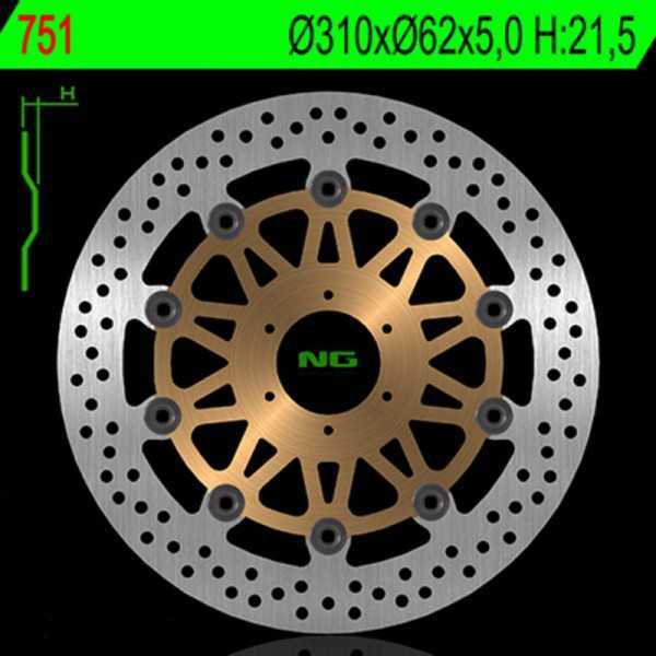 Disque de frein NG BRAKE DISC flottant - 751