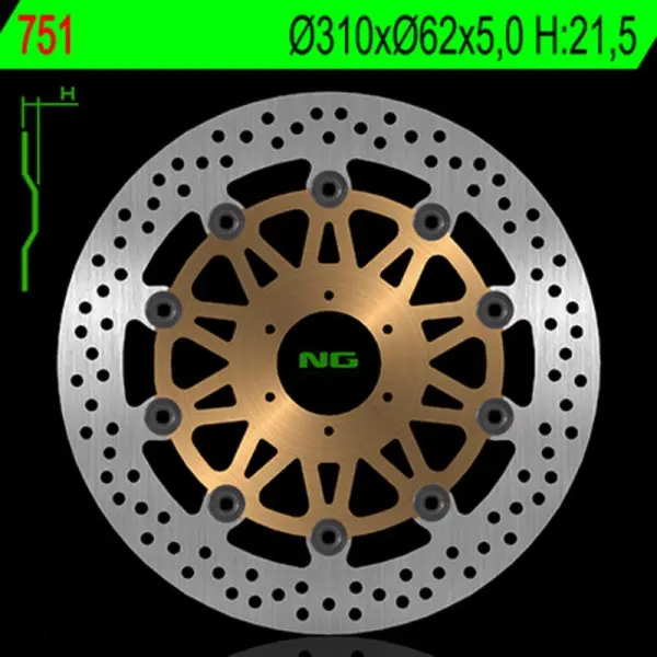 Disque de frein NG BRAKE DISC flottant - 751