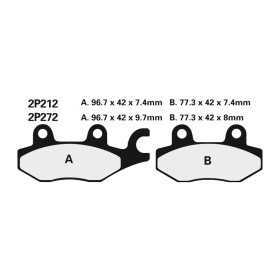 Plaquettes de frein NISSIN route /Off-Road métal fritté - 2P-212ST-MX