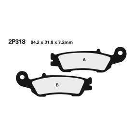 Plaquettes de frein NISSIN route /Off-Road métal fritté - 2P-318ST