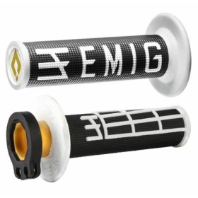 Revêtements ODI Emig V2 Lock-On Semi-gauffrée noir/rouge