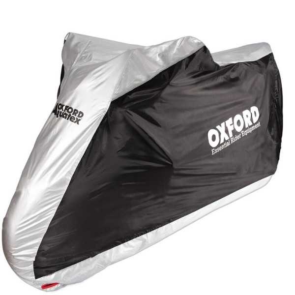 Housse de protection intérieur / extérieur OXFORD Aquatex noir/argent - moto / scooter - S