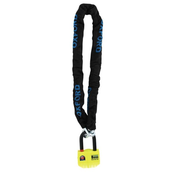Bloque-disque OXFORD Boss Alarm 14 mm avec chaîne 12 mm x 1,2 m
