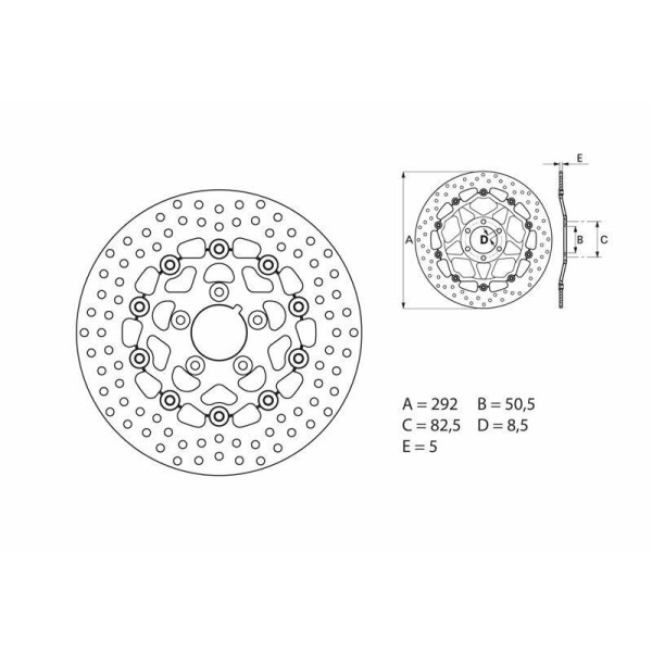 Disque de frein BREMBO Oro flottant - 78B40822