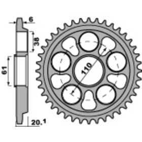 Couronne PBR aluminium Ultra-Light anodisé dur 4420 - 520