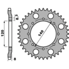 Couronne PBR acier standard 506 - 520