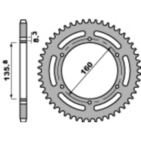 Couronne PBR acier standard 3552 - 520