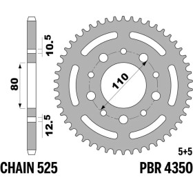 Couronne PBR acier revenu 4350 - 525