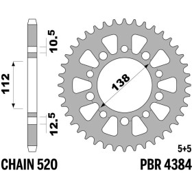 Couronne PBR acier revenu 4384 - 520
