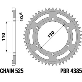 Couronne PBR acier revenu 4385 - 525