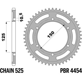 Couronne PBR acier revenu 4454 - 525
