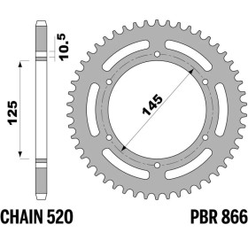 Couronne PBR acier revenu 866 - 520