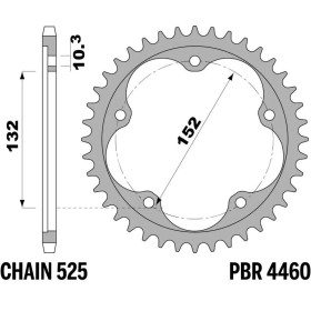 Couronne PBR acier revenu 4460 - 525