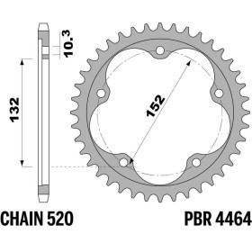 Couronne PBR acier revenu 4464 - 520