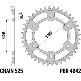 Couronne PBR acier revenu 4642 - 525