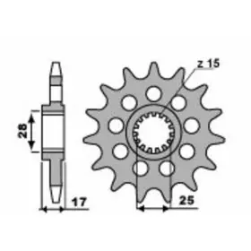 Pignon PBR Racing acier standard 2250 - 520