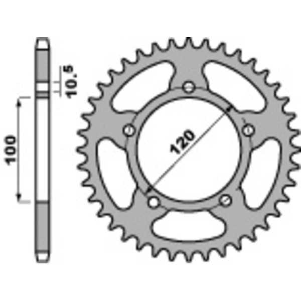 Couronne PBR acier standard 4396 - 520