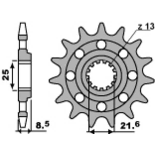 Pignon PBR Racing acier standard 2179 - 520
