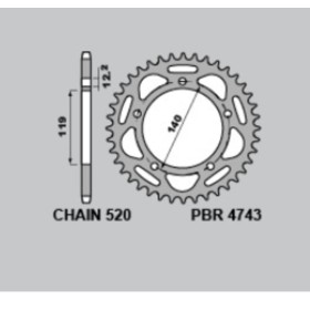 Couronne PBR aluminium renforcé - 520