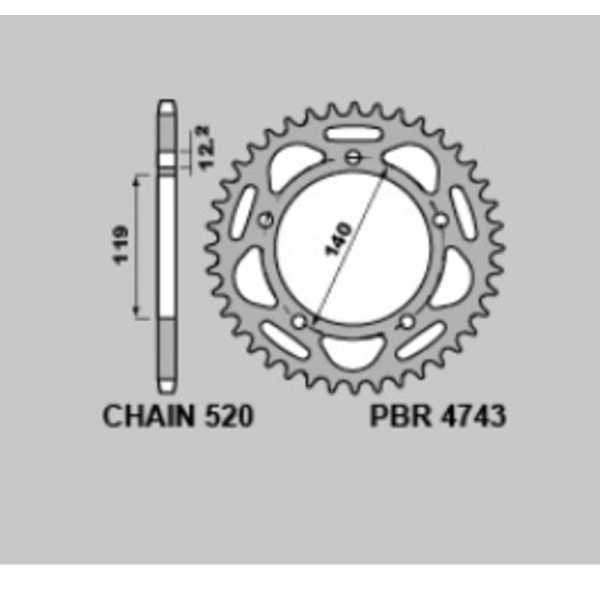 Couronne PBR aluminium renforcé - 520