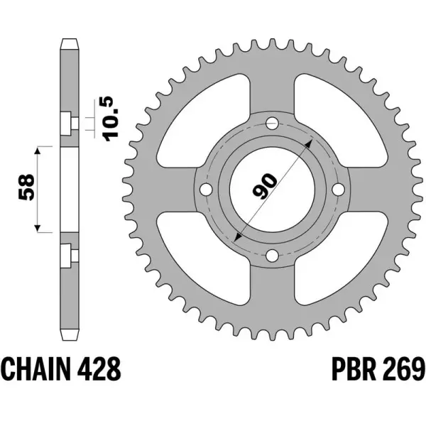 Couronne PBR acier standard 269 - 428