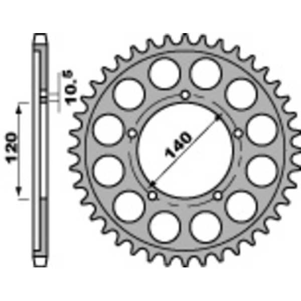Couronne PBR acier standard 4409 - 530