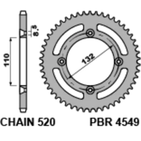 Couronne PBR acier standard 4549 - 520