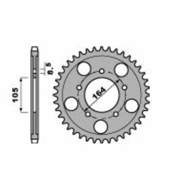 Couronne PBR acier standard 4557 - 525