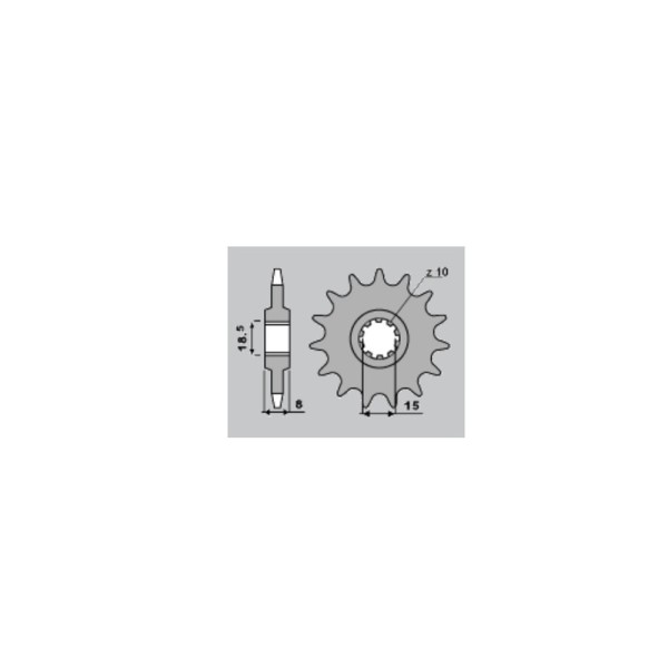 Pignon PBR acier standard 599 - 415
