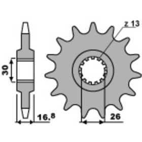 Pignon PBR acier anti-bruit 2068 - 525