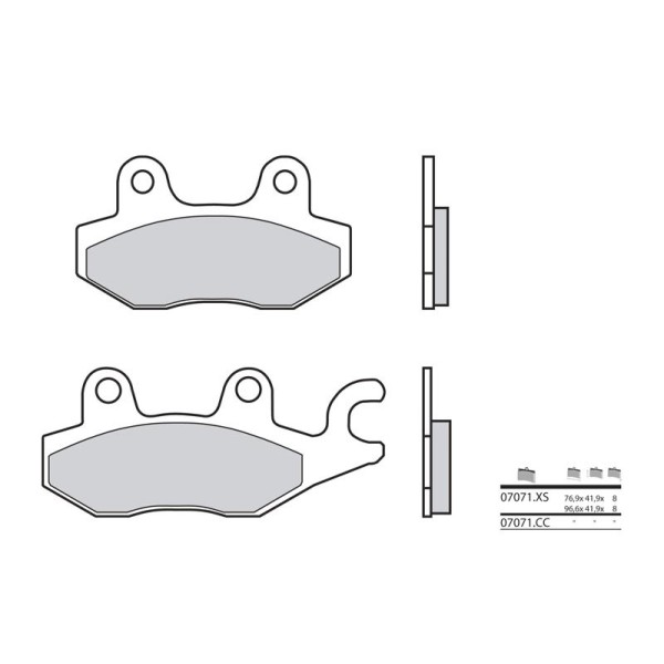 Plaquettes de frein BREMBO Scooter carbone céramique - 07071CC