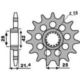Pignon PBR acier standard 2150 - 525